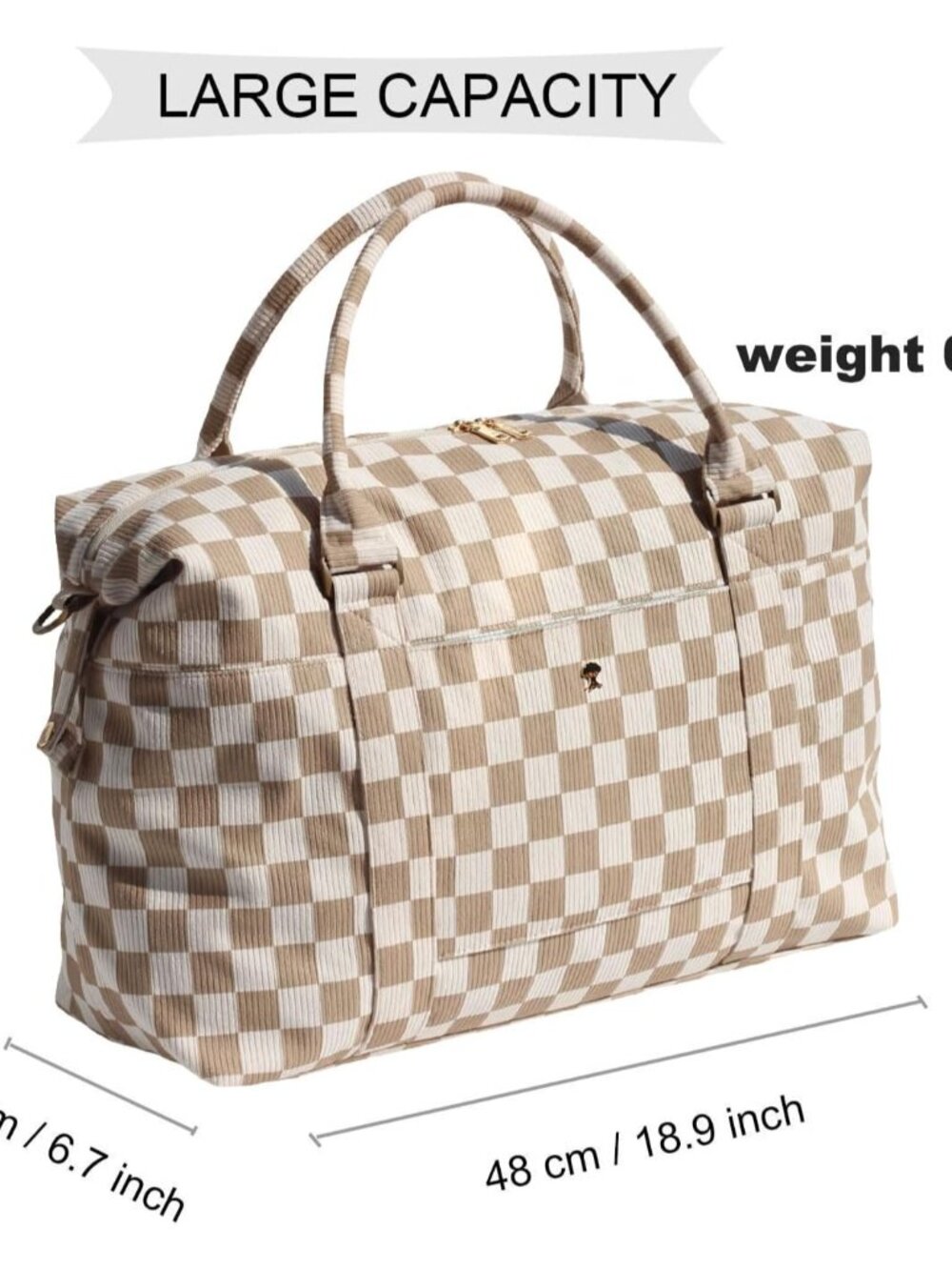 Travel Tote Duffel Gym Bag,Weekender Overnight Carry-on Tote Crossbody Bag with - Picture 2 of 7